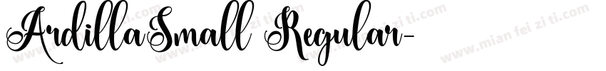 ArdillaSmall Regular字体转换